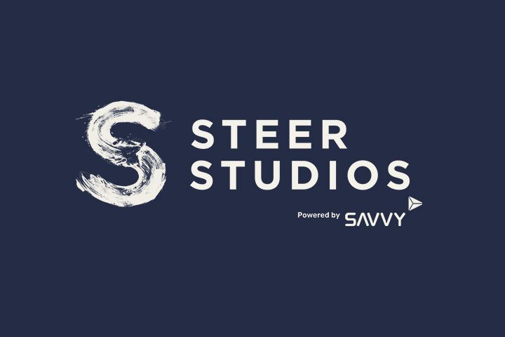 Company logo on background